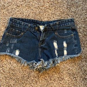 Blue jean shorts